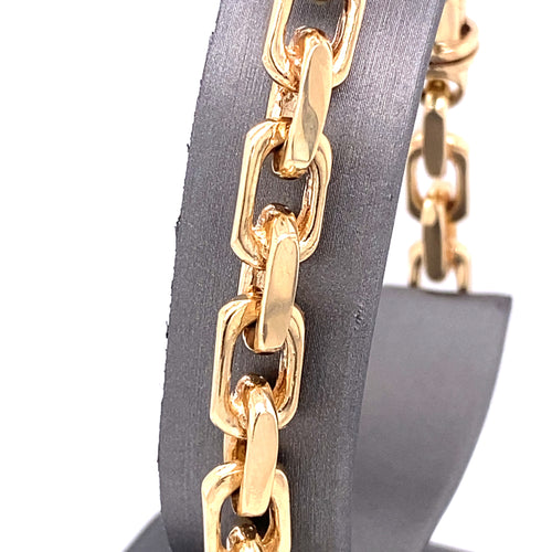 14k Yellow Gold en's Fancy Link Bracelet