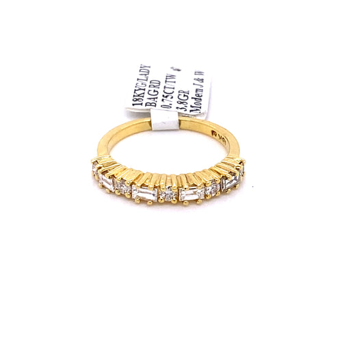 18k Yellow Gold 0.75 CT Diamond Ladies Band