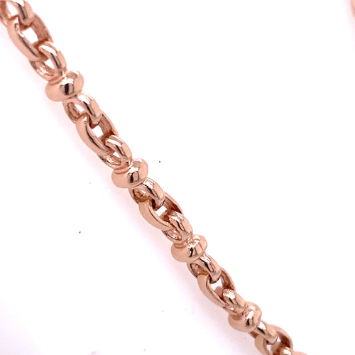 14k Rose Gold Fancy Men's Chain Necklace