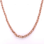 14k Rose Gold Fancy Men's Chain Necklace