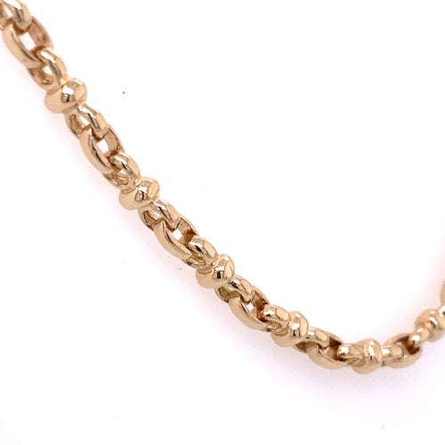 14k Yellow Gold Fancy men's Chain Necklace