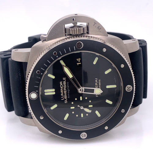 Panerai SUBMERSIBLE AMAGNETIC 1950 3 Days Automatic Titanio 47MM Watch PAM 389