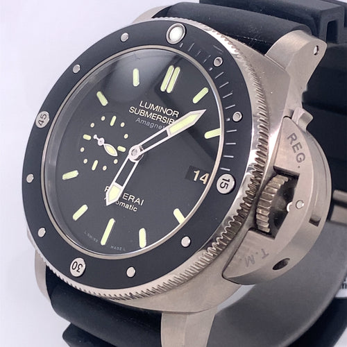 Panerai SUBMERSIBLE AMAGNETIC 1950 3 Days Automatic Titanio 47MM Watch PAM 389