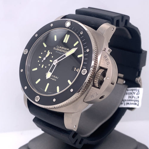 Panerai SUBMERSIBLE AMAGNETIC 1950 3 Days Automatic Titanio 47MM Watch PAM 389