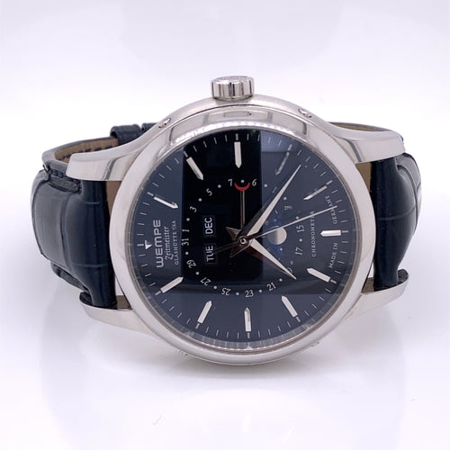 Zeitmeister Classic Moon Phase and Full Calendar 42mm Watch, WM350002