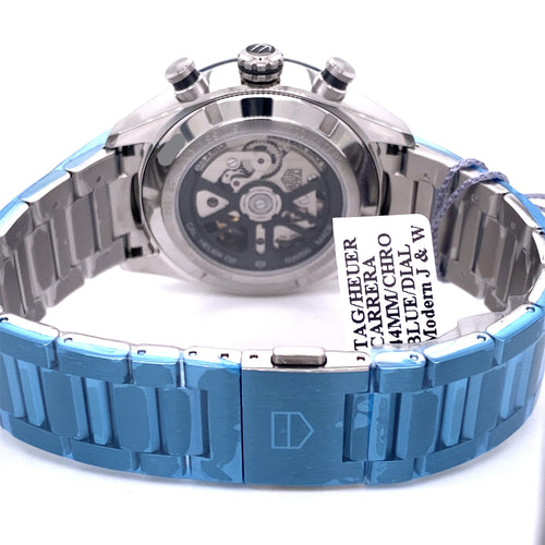 TAG HEUER Carrera Automatic Chronograph 44mm Watch, CBN2A1A.BA0643 - BLUE DIAL