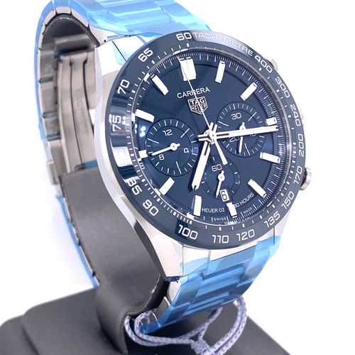 TAG HEUER Carrera Automatic Chronograph 44mm Watch, CBN2A1A.BA0643 - BLUE DIAL