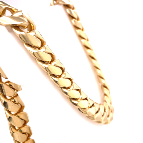 10k Yellow Gold Miami Cuban Link Chain Necklace, 403.4g