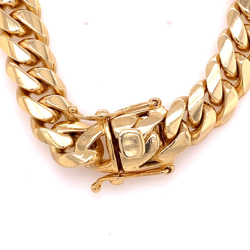 10k Yellow Gold Miami Cuban Link Chain Necklace, 403.4g