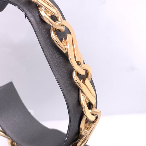 14k Yellow Gold Fancy Men's Chain Bracelet
