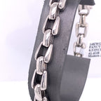 14k White Gold Fancy Men's Chain Bracelet