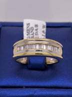 14k Yellow Gold 1.00 CT Baguette Diamond Men's Band