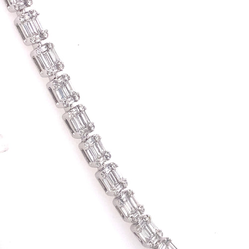 14k White Gold 12.50 CT Diamond Ladies Necklace