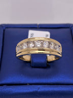 10k Yellow Gold 1.00 CT Diamond Men's Wedding Band