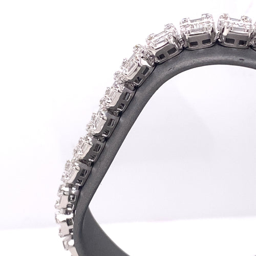 14k White Gold 9.50 CT Diamond Tennis Bracelet