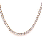 10k Yellow Gold 7.25 CT Diamond Tennis Necklace