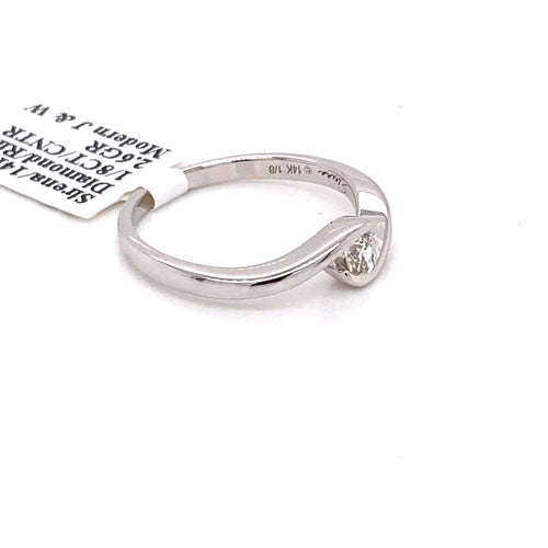 Sirena 14k White Gold 1/8CT Diamond Engagement Ring