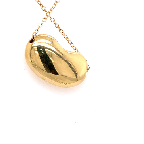 Tiffany & Co. 18k Yellow Gold Elsa Peretti Bean Necklace