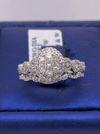 10k White Gold 1.00 Ct Diamond Engagement Ring Set