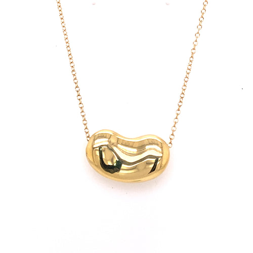 Tiffany & Co. 18k Yellow Gold Elsa Peretti Bean Necklace