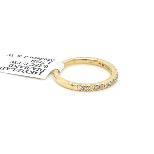 14k Yellow Gold 0.25 CT Diamond Ladies Band