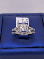 14k White Gold 1.25 CT Diamond Engagement Ring Set