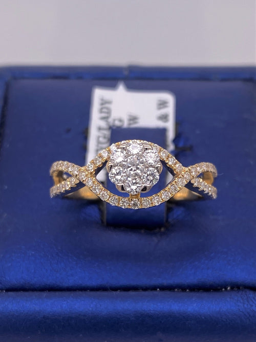 14k Yellow Gold 1.00 CT Diamond Ladies Ring