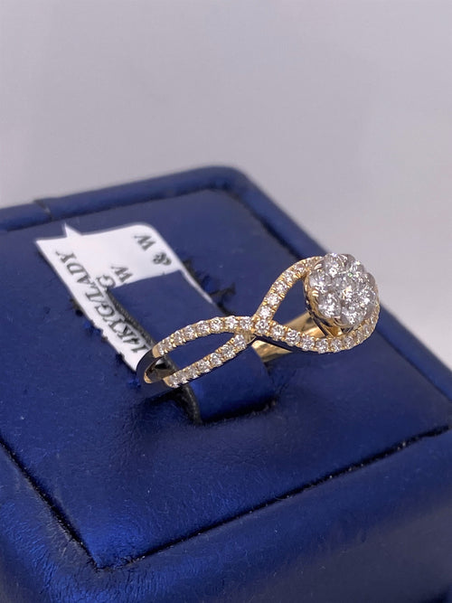 14k Yellow Gold 1.00 CT Diamond Ladies Ring