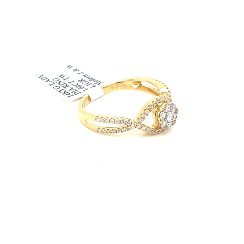 14k Yellow Gold 1.00 CT Diamond Ladies Ring