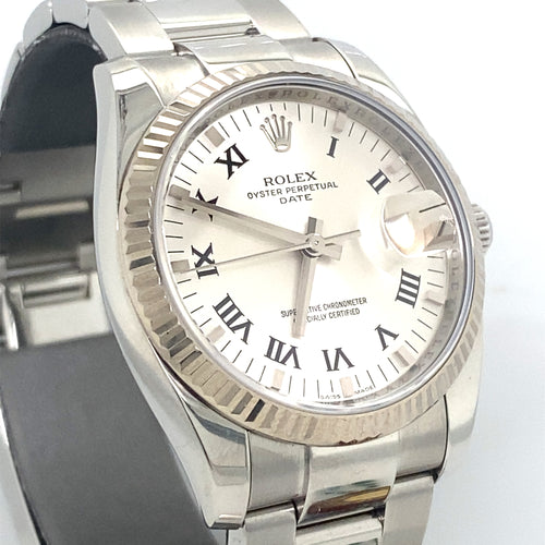 Pre-Owned Rolex Oyster Perpetual Date 34mm Steel Automatic Watch, 115234 philadelphia