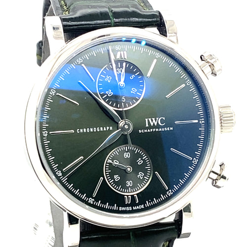 IWC Portofino Chronograph 39mm Green Dial Automatic Watch, IW391405