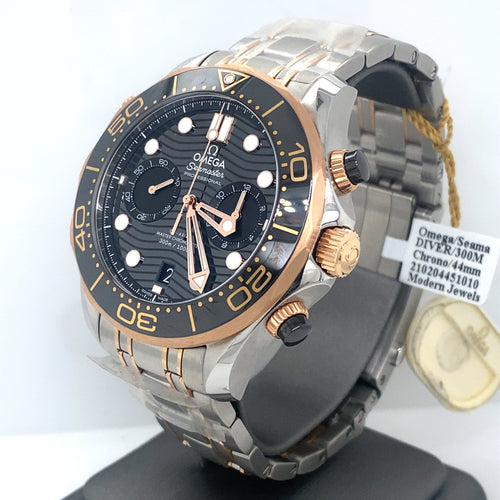 Omega Diver 300M Seamaster Sedna Gold on Steel 44mm Watch, 210.20.44.51.01.001