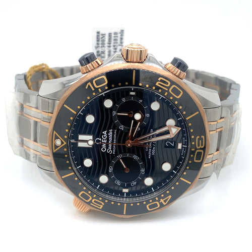 Omega Diver 300M Seamaster Sedna Gold on Steel 44mm Watch, 210.20.44.51.01.001