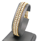 14k Two Tone Solid Gold Ladies Fancy Bracelet