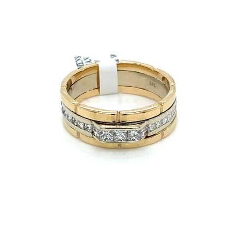 14k Yellow Gold 1.00 CT Diamond Men's Band