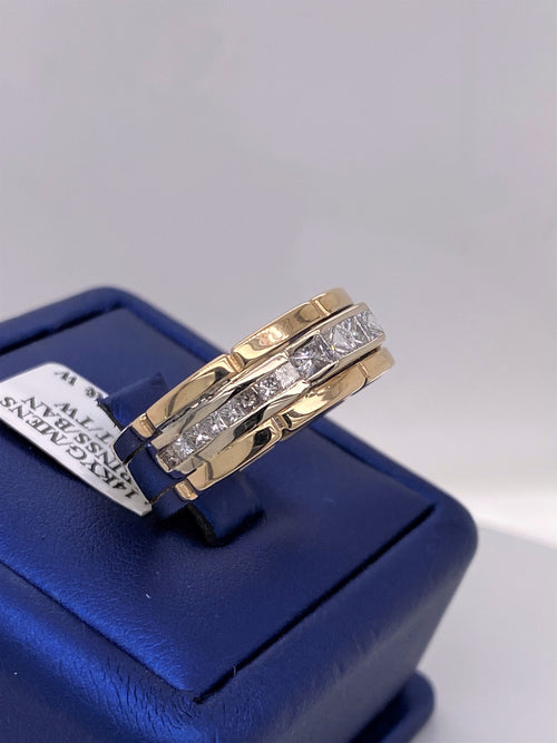 14k Yellow Gold 1.00 CT Diamond Men's Band