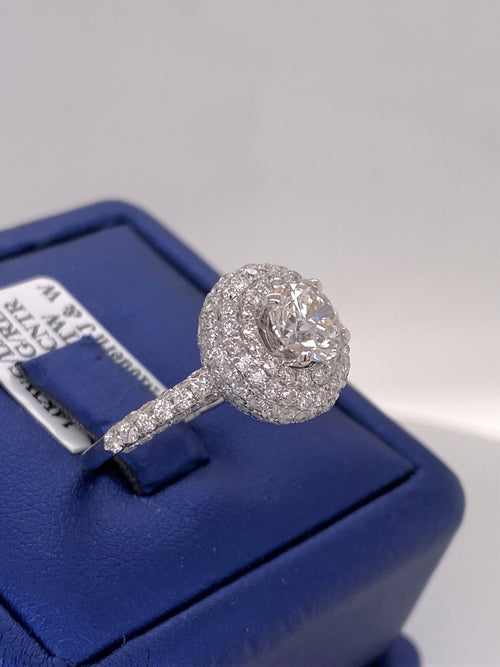 14k White Gold 2.00 CT Diamond Engagement Ring