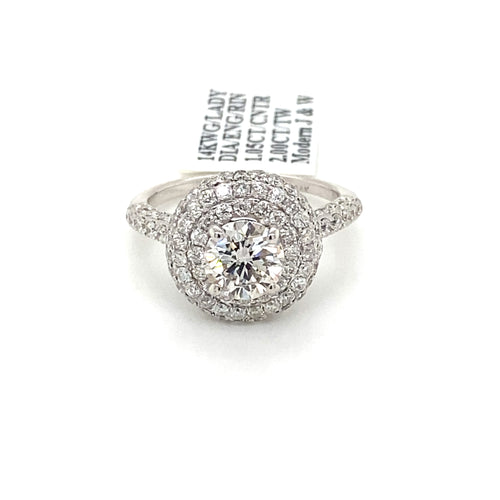 14k White Gold 2.00 CT Diamond Engagement Ring
