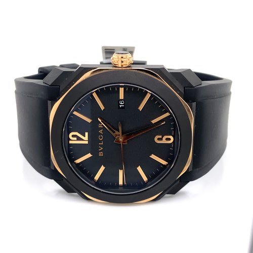 Bulgari Octo L'originale 41mm 18k Rose Gold & Titanium Automatic Watch BG0P41SG