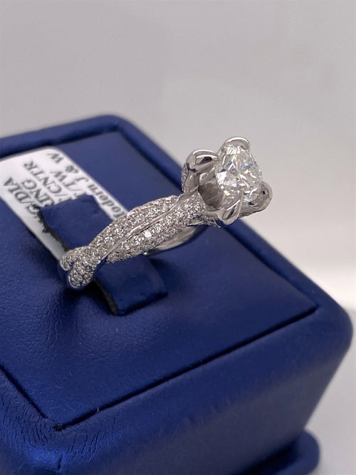 14k White Gold 1.50 CT Diamond Engagement Ring