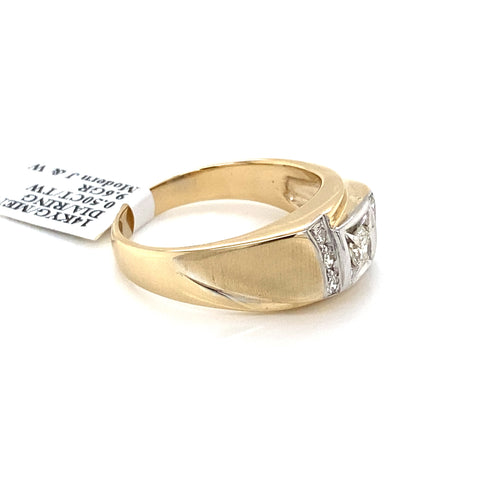 14k Yellow Gold 0.50 CT Diamond Men's Ring