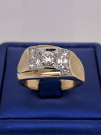 14k Yellow Gold 0.50 CT Diamond Men's Ring