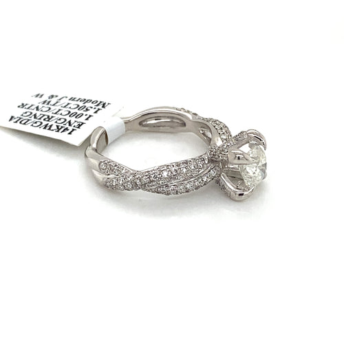14k White Gold 1.50 CT Diamond Engagement Ring