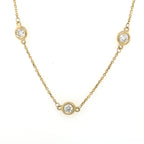 14k Yellow Gold 1.95 CT Diamond By The Yard Necklace, S107121