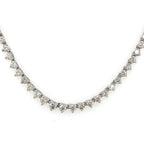 14K White Gold 6.50 CT Diamond Tennis Necklace