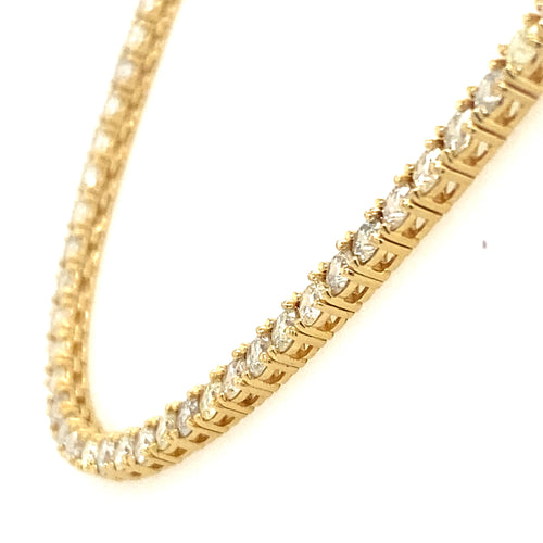 14k Yellow Gold 26CT Diamond Tennis Necklace