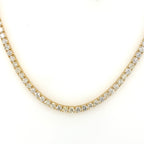 14k Yellow Gold 27.00 CT Diamond Tennis Necklace