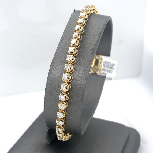 14k Yellow Gold 4.50 CT Diamond Tennis Bracelet