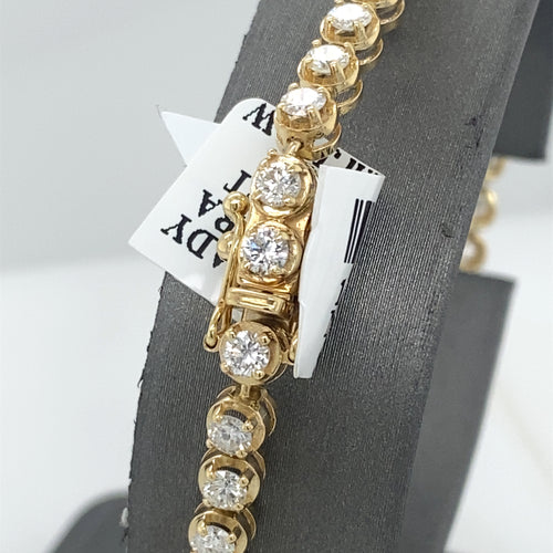 14k Yellow Gold 4.50 CT Diamond Tennis Bracelet