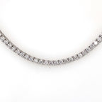 14K White Gold 8.00 CT Diamond Tennis Necklace